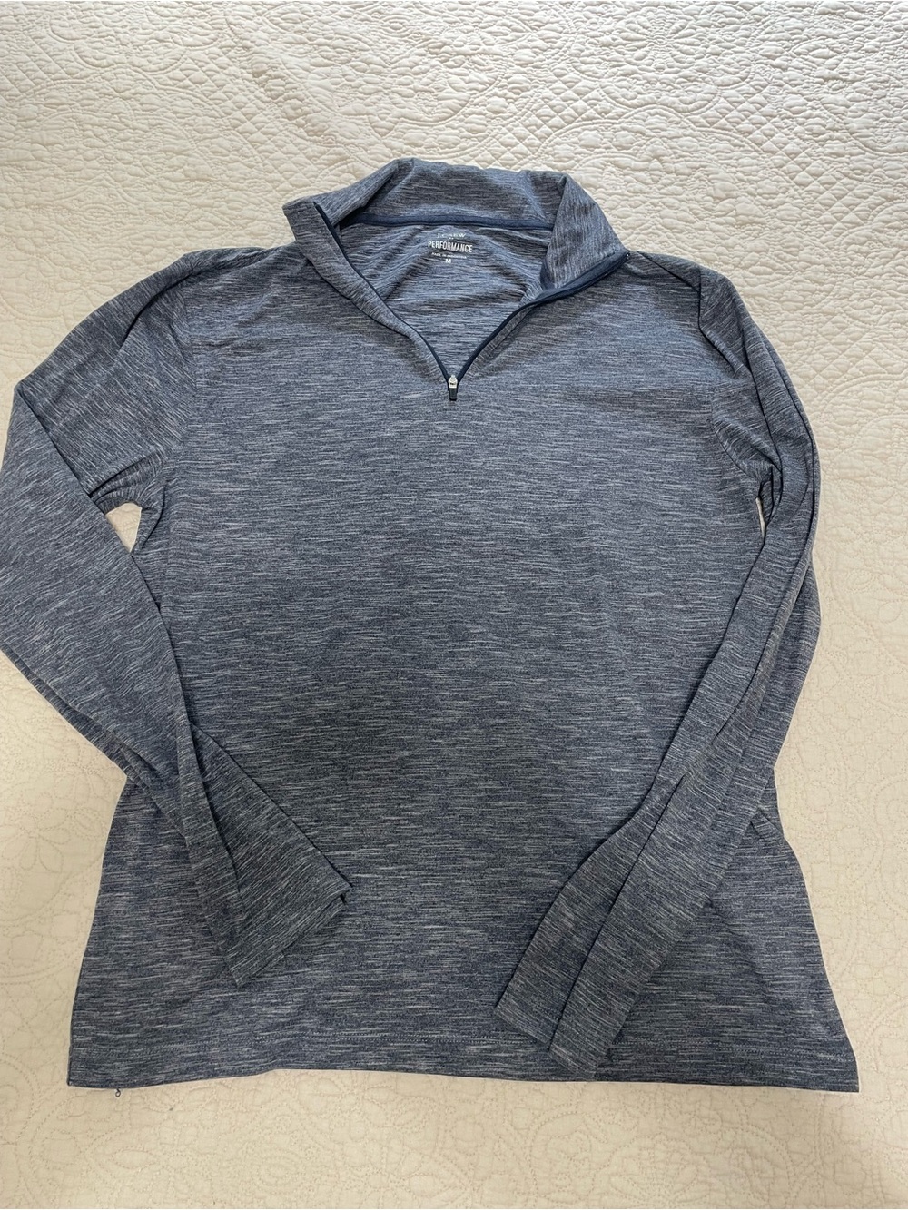 J.Crew men’s Quarter-Zip Sweater - Heather Blue